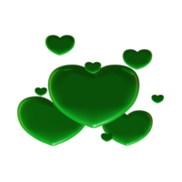 icono de amor múltiple 3d png