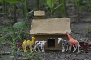 juguetes para niños animales con casa foto