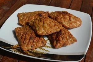 Fried Tempe traditional Indonesian culinary food photo