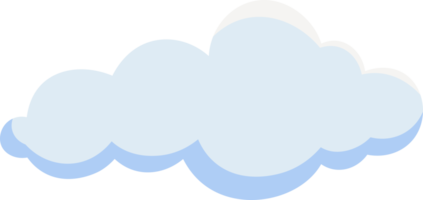 wolk illustratie. ontwerpelementen voor webinterface, weersvoorspelling of cloudopslagtoepassingen. witte wolken set geïsoleerd op blauwe achtergrond. vectorillustratie. wolken silhouetten. png