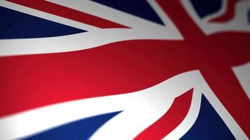 bandeira britânica balançando ao vento. fundo ideal para apresentações de texto ou imagens video