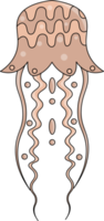 ícone dos desenhos animados de água-viva. desenho isolado conjunto ícone de medusa de água-viva. água-viva de ilustração isolada no fundo branco