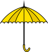 colorful Illustrations of Umbrella. Flat design of umbrella.  illustration set of different coloured umbrellas. png