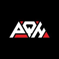 PQH triangle letter logo design with triangle shape. PQH triangle logo design monogram. PQH triangle vector logo template with red color. PQH triangular logo Simple, Elegant, and Luxurious Logo. PQH