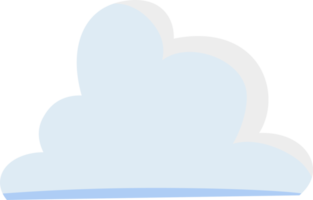 ilustración de la nube elementos de diseño para interfaz web, pronóstico del tiempo o aplicaciones de almacenamiento en la nube. conjunto de nubes blancas aisladas sobre fondo azul. ilustración vectorial siluetas de nubes. png