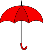 färgglada illustrationer av paraply. platt design av paraply. illustration uppsättning olika färgade paraplyer. png