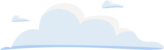 ilustración de la nube elementos de diseño para interfaz web, pronóstico del tiempo o aplicaciones de almacenamiento en la nube. conjunto de nubes blancas aisladas sobre fondo azul. ilustración vectorial siluetas de nubes. png