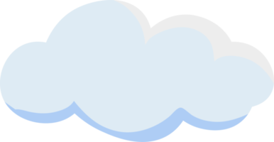 wolk illustratie. ontwerpelementen voor webinterface, weersvoorspelling of cloudopslagtoepassingen. witte wolken set geïsoleerd op blauwe achtergrond. vectorillustratie. wolken silhouetten. png