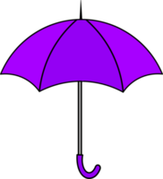 ilustrações coloridas de guarda-chuva. design plano de guarda-chuva. conjunto de ilustração de guarda-chuvas de cores diferentes. png