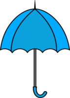 illustrazioni colorate di ombrello. design piatto dell'ombrello. illustrazione set di diversi ombrelli colorati. png
