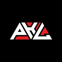 PKL triangle letter logo design with triangle shape. PKL triangle logo design monogram. PKL triangle vector logo template with red color. PKL triangular logo Simple, Elegant, and Luxurious Logo. PKL