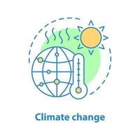 Global warming concept icon. Natural hazard idea thin line illustration. Global problems. Climate changing. Vector isolated outline drawing