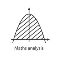 Coordinate system linear icon. Thin line illustration. Maths analysis. Parabola area. Algebra. Axis system. Contour symbol. Vector isolated outline drawing