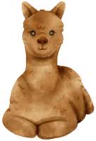 animali da fattoria dell'acquerello dell'alpaca png