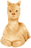 animali da fattoria dell'acquerello dell'alpaca png