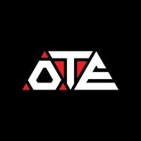 OTE triangle letter logo design with triangle shape. OTE triangle logo design monogram. OTE triangle vector logo template with red color. OTE triangular logo Simple, Elegant, and Luxurious Logo. OTE