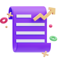 Business Icon, Statistic Up, 3d Illustration png