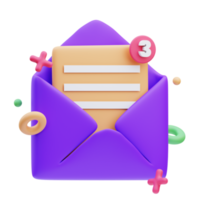 Business Icon, New Message, 3d Illustration png