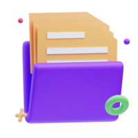 Business Icon, Files, 3d Illustration png