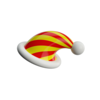 sombrero de ayudante de navidad de santa claus año nuevo sin fondo 3d render png