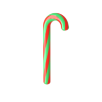 pirulito de bastão de doces de natal renderização 3d png