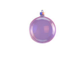 juguete de árbol de navidad transparente sin render 3d de fondo png