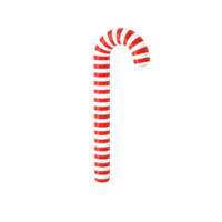 Christmas candy cane lollipop 3d render png