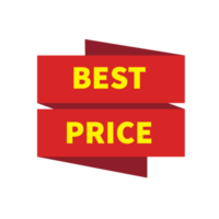 Best price red icon discount banner without background. png