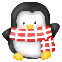 pinguino carino acquerello. png