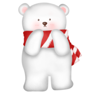 oso polar de navidad. png