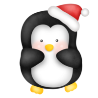 Watercolor cute penguin. png