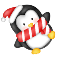 pinguino carino acquerello. png