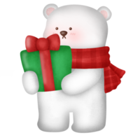 oso polar de navidad. png