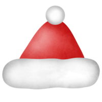 Christmas hat in watercolor style. png
