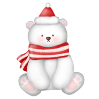 Christmas polar bear. png