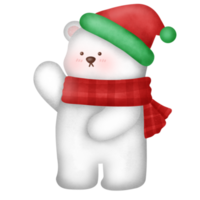 Christmas polar bear. png