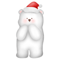 oso polar de navidad. png