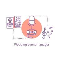 Rest time concept icon. Party idea thin line illustration. Wedding event manager. Vector isolated outline drawing