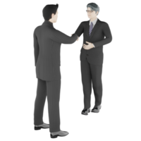 businessman shaking hands partnership teamwork Global network and stock chart  3d illustration png