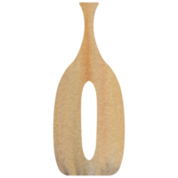 vase en céramique bohème marron aquarelle png