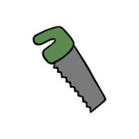 saw icon. Doodle illustration with saw png