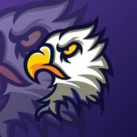 Vector illustration of eagle head, Can be used as mascot