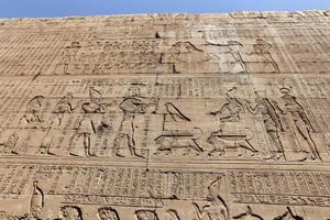 Scene from Edfu Temple in Edfu, Egypt photo