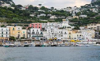 General view of Capri Island in Naples, Italy photo