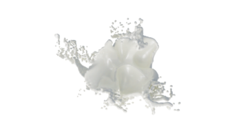 éclaboussure de lait avec des gouttelettes png