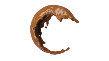 spruzzata di cioccolato con goccioline png