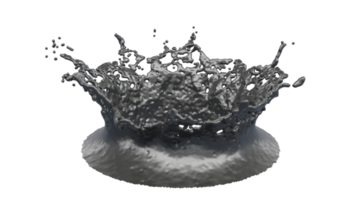 Ink Oil Splash with Droplets png
