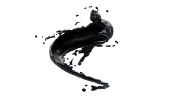 Ink Oil Splash with Droplets png