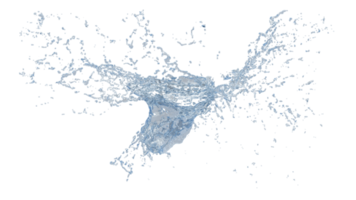 Water Splash with Droplets png