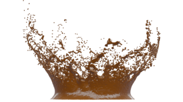 chocolade splash met druppeltjes png